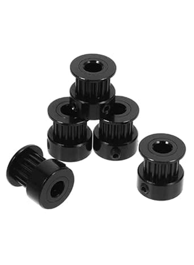 Black 5PCS Timing Belt Pulley Kit With Bearing For Printers And Stable Transmission Projects - Image 1