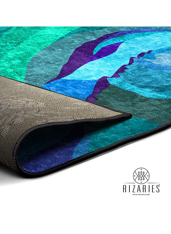 RIZARIES Mist Teal Centerpiece Rug, Fabric, Rectangle - Image 3