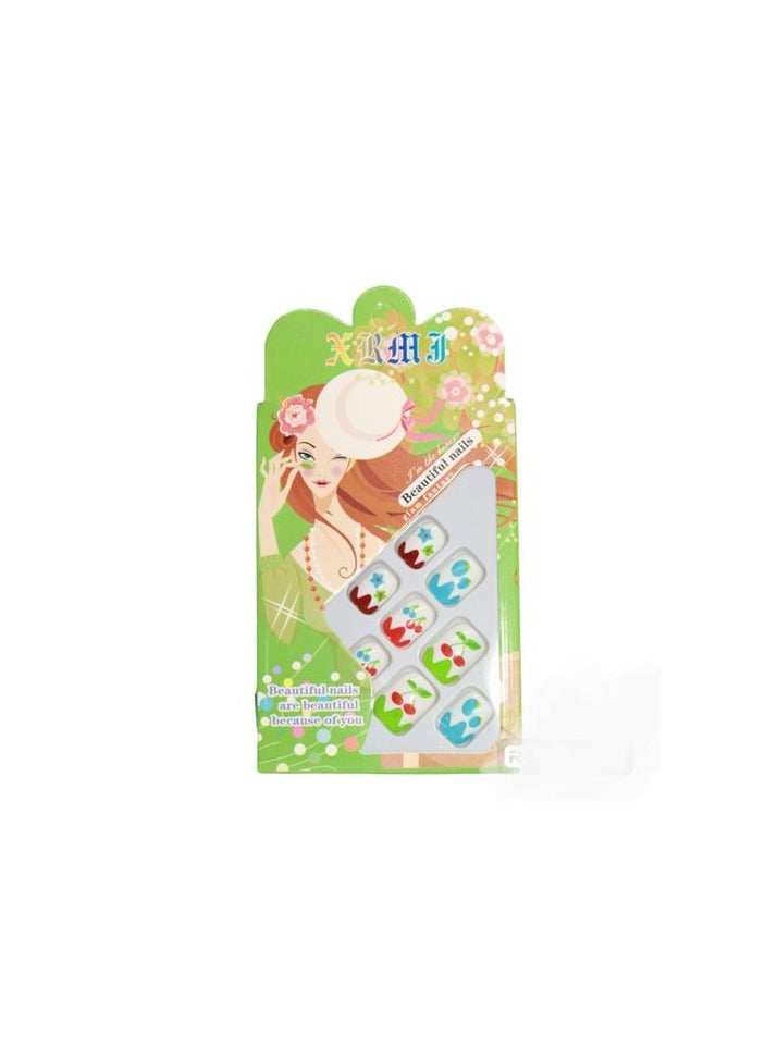 Generic Kids Press On Nails For Girls Full Cover Pre-glued Short