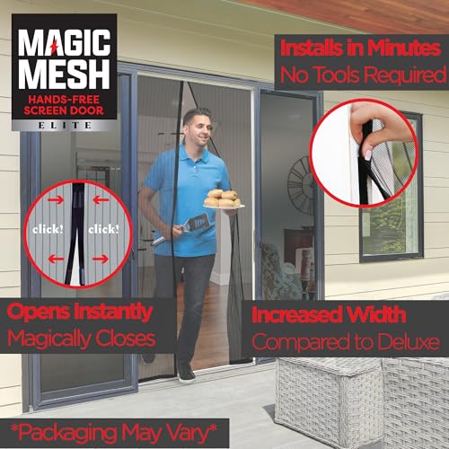 Magic Mesh Elite- More Durable Magnetic Screen Door, Reinforced Seam, Strong & Hidden Magnets- Keeps Bugs Out, Fits Single Doors up to 39"x83" - Image 5