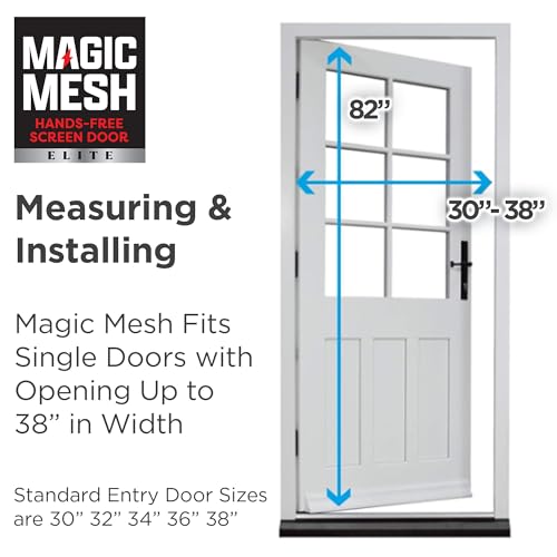 Magic Mesh Elite- More Durable Magnetic Screen Door, Reinforced Seam, Strong & Hidden Magnets- Keeps Bugs Out, Fits Single Doors up to 39"x83" - Image 4