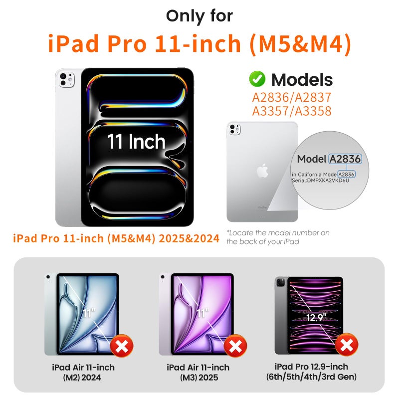 PandaShield 2-Pack Screen Protector for iPad Pro M5/M4 [11 inch] .(2025/2024),9H+ Tempered Glass film with Easy-Install box,Apple Pencil Compatible,Bubble Free,HD Clarity,Scratch Resistant - Image 2