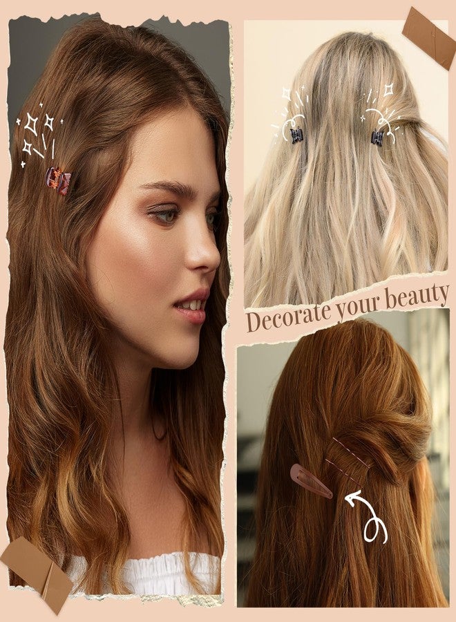 Funtopia Mini Hair Claw Clips, 274pcs Hair Clip Set for Women, Funtopia Small Hair Clips for Hair Bangs Thin Hair, Tiny Hair Clip with Hair Ties Butterfly Flower Hair Clips for Girls, Black Brown Clear - Image 3
