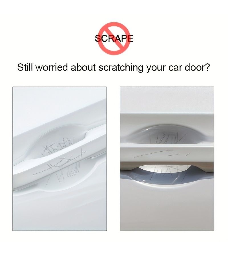 8pcs Transparent Door Handle Protective Film Set Anti Collision Scratch Resistant Car Door Guards Easy To Apply Universal Fit Durable Design - Image 5