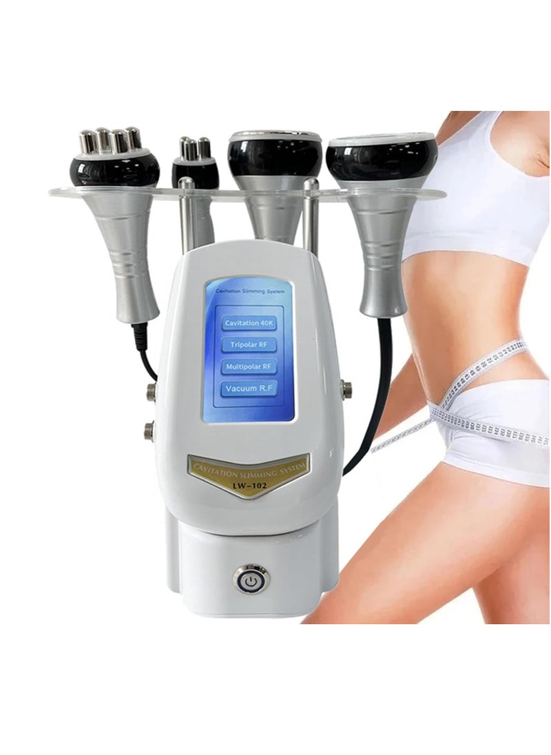 EVEREEN Portable 4 in 1 Cavitation Vacuum RF Machine 40K Cavitation Slimming RF Body Tripolar RF Head for Spa/Home Facial Machine  - Image 1