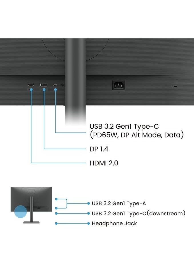 BenQ RD270Q 27 inch 2K 144hz Programming Monitor, Nano Matte Panel, Coding Modes, 65W USB-C, Night Hours Protection, Ergonomic Design, and Eye-Care Solution black - Image 5