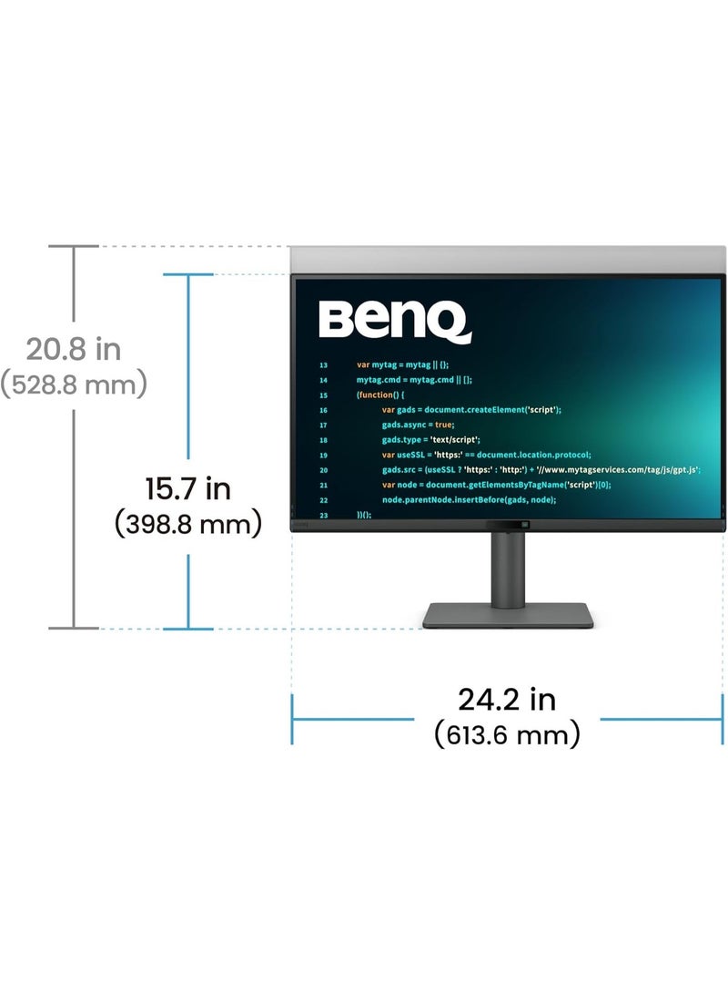 BenQ RD270Q 27 inch 2K 144hz Programming Monitor, Nano Matte Panel, Coding Modes, 65W USB-C, Night Hours Protection, Ergonomic Design, and Eye-Care Solution black - Image 2