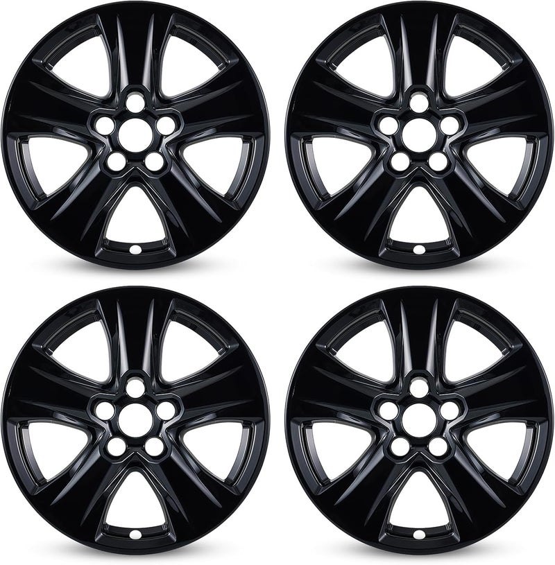 Glossy Black Wheel Skins Compatible with 20192024 Toyota RAV4RAV4 Hybrid Set of 4 Pcs17 inch
