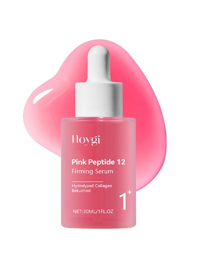 Hoygi Pink Peptide 12 Firming Serum,PDRN Serum With Salmon DNA PDRN 10,320ppm, 12 Peptides, Niacinamide, Skin glow, Hydrating, Moisturizing, Firming, Uneven Skin Tone,30ml - Image 1