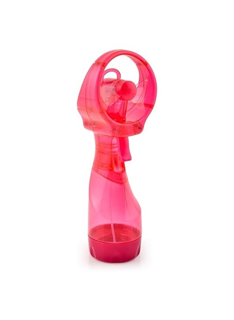 O2COOL Deluxe Handheld Battery Powered Water Misting Fan Raspberry