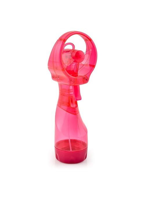 O2COOL O2COOL Deluxe Handheld Battery Powered Water Misting Fan Raspberry 