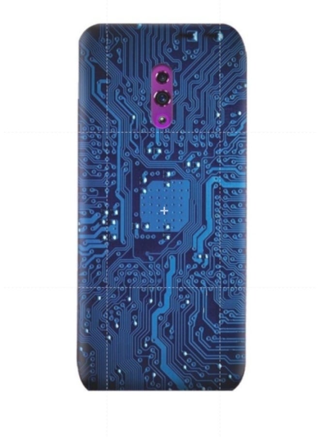إيه إم سي ديزاين غطاء حماية واق لهاتف أوبو رينو مزين بنمط لوحة دارة كهربائية