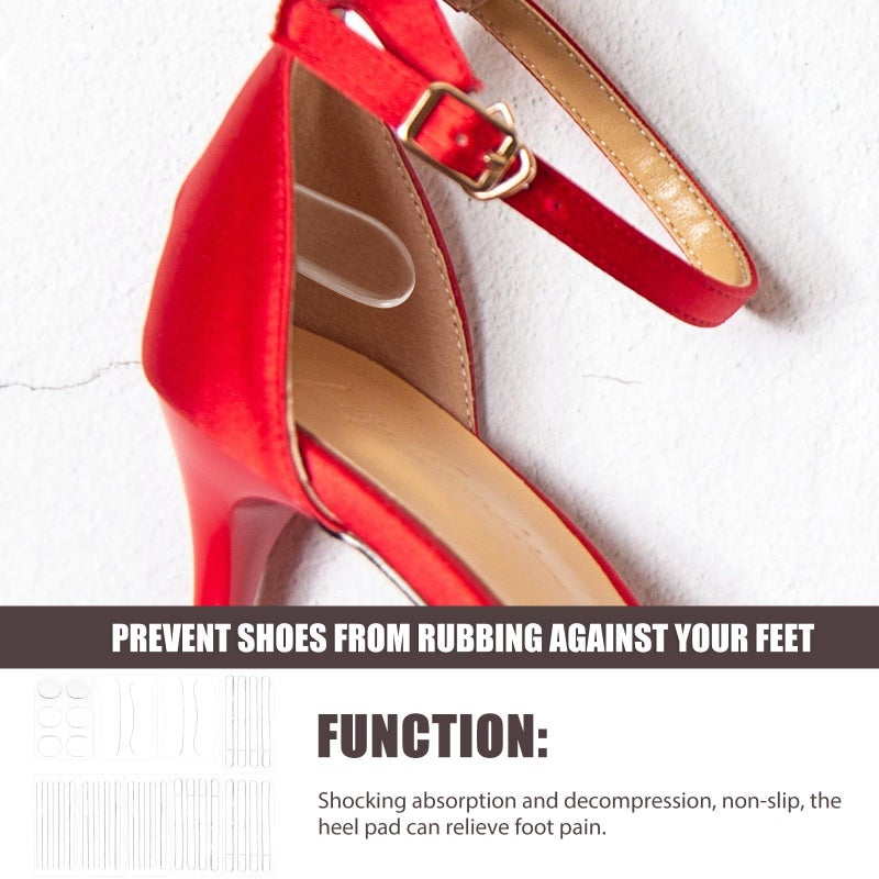 Anti Blister Heel Pads 9pcs Set Cushions for Women Shoe Comfort Fit - Image 4