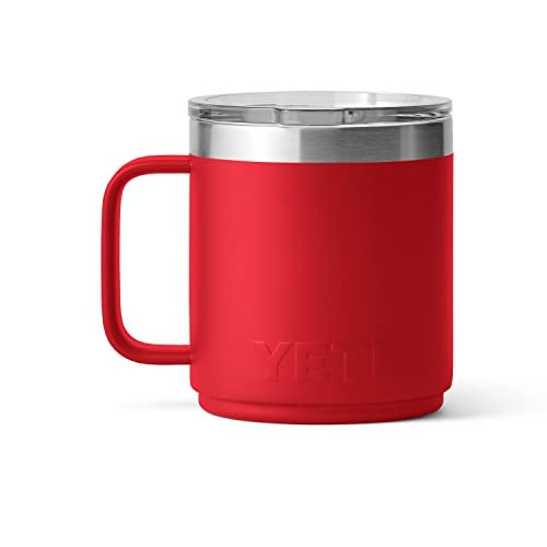 YETI Rambler 10 oz Stackable Mug, Vacuum Insulated, Stainless Steel with MagSlider Lid, Rescue Red - Image 3