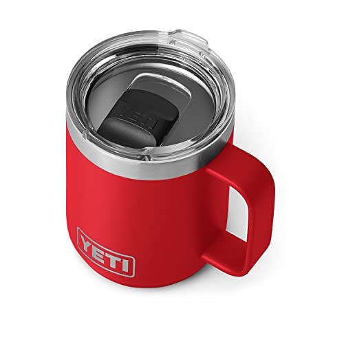 YETI Rambler 10 oz Stackable Mug, Vacuum Insulated, Stainless Steel with MagSlider Lid, Rescue Red - Image 1