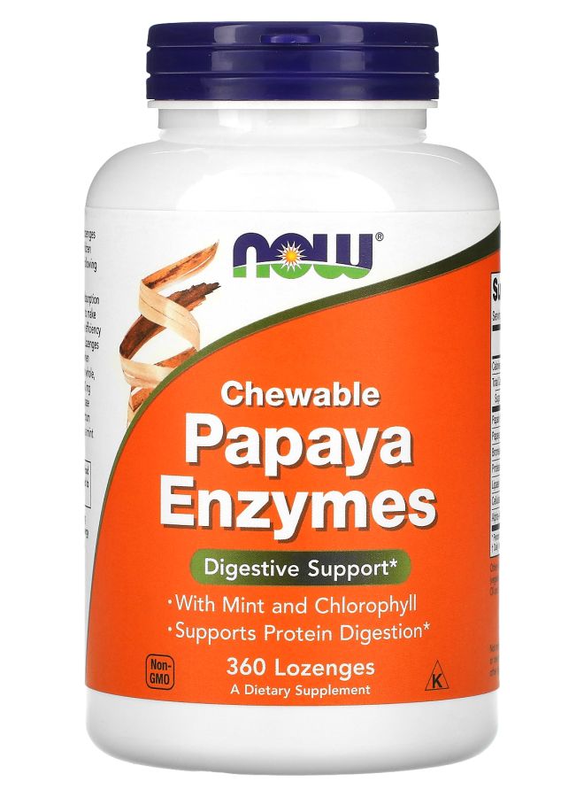 now Chewable Papaya Enzymes 360 Lozenges