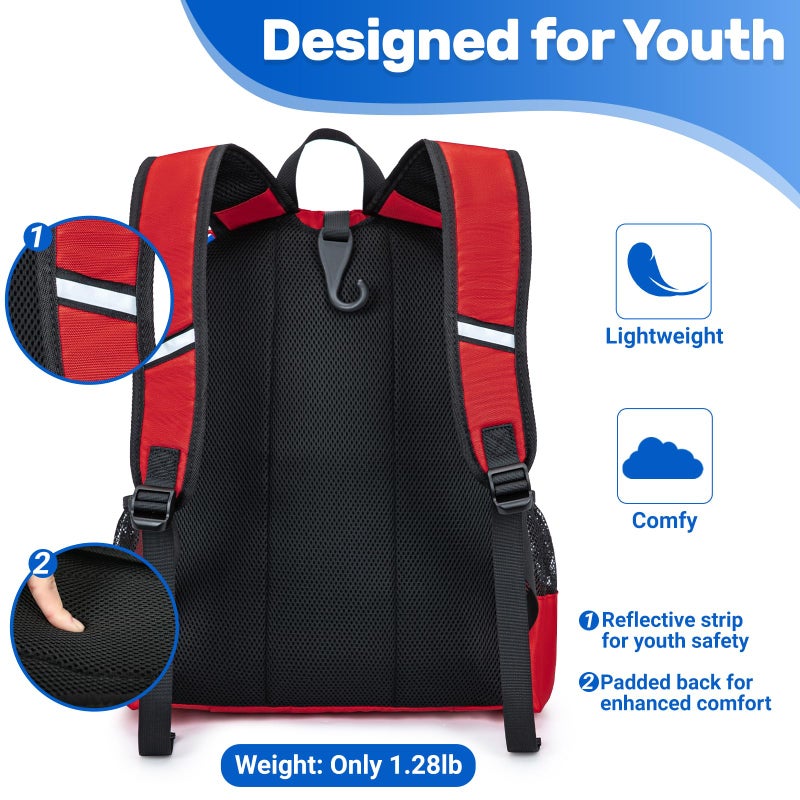 KAVIGOR Youth Baseball Bag, Softball Bag for Girls & Boys, Kids Tball Backpack with Shoes Compartment - Image 5
