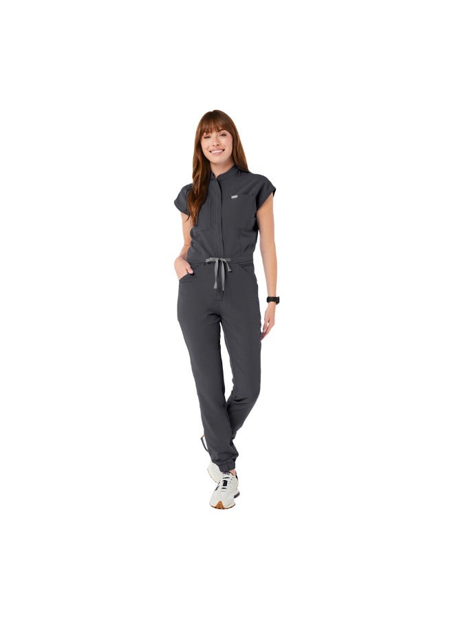 NIBEMINENT Zipper Mandarin Collar Nurse Scrub Jumpsuit Medical Uniforms Women Heathy Care Center Workwear Fashion Denti - Image 1