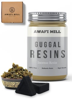 Guggal Resins | Commiphora Gum Resin with Triangle Charcoal Tablet