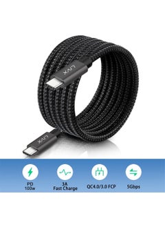 Livx Solid 100W 5A Type C To Type C PD 2.0 5 Gbps Fast Charging and Data Cable 50 cm Space Gray Tct-50  - Image 2