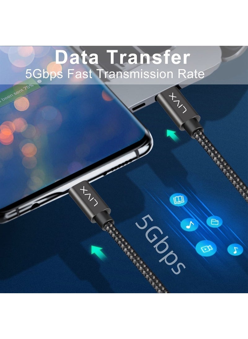Livx - Solid 100W 5A Type C To Type C PD 2.0 5 Gbps Fast Charging and Data Cable 50 cm Space Gray Tct-50 - Image 1