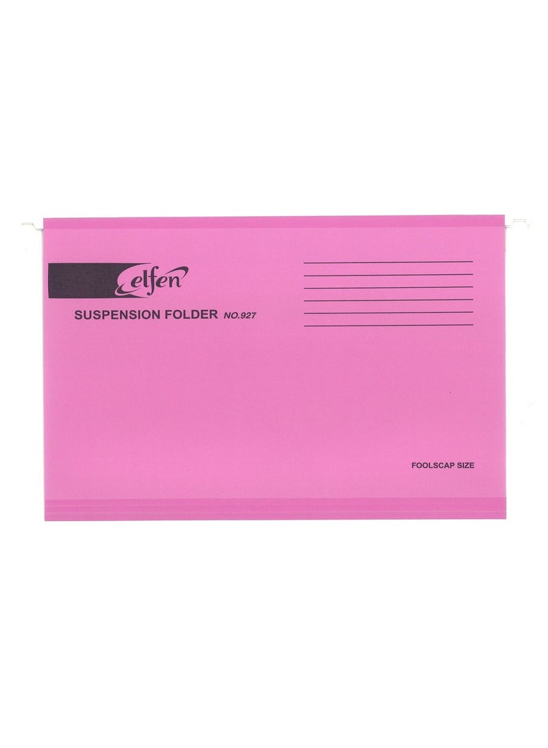 elfen 12 قطعة ملف معلق بحجم فولسكيب لون وردي - Image 2