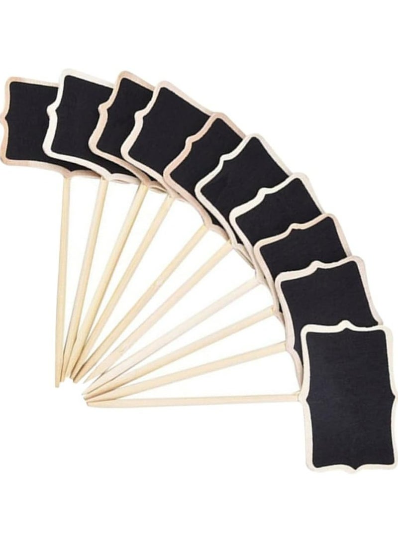 20 عبوة ألواح طباشير صغيرة - ألواح سوداء متعددة الاستخدامات للعلامات وملصقات النباتات وديكور المنزل والحديقة - Image 1