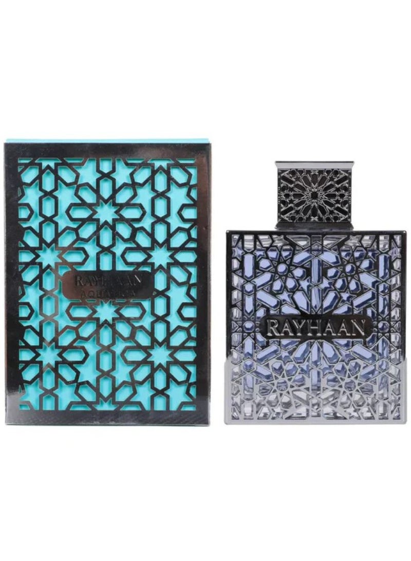 Rayhaan Aquatica Eau De Parfum 100ml Fresh Tropical Marine Long Lasting Perfume for Men - Image 1
