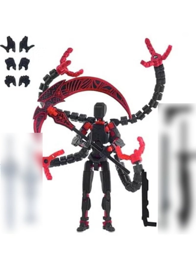 Assembly Completed T13 Action Figure 3D Printed Multi-Jointed Movable T 13 Lucky 13 Dummy 13 Nova 13 Robot 13 Action Figure Desktop Decorations for Game Lovers - Image 1