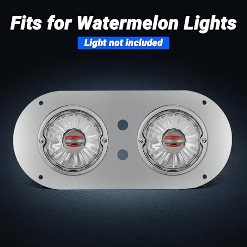 XtraGlow 2Pcs Stainless Steel Watermelon Light Mounting Plate Silver AboveDoorBunk Bracket Compatible with Peterbilt 359 379 389 and Kenworth W900L - Image 3