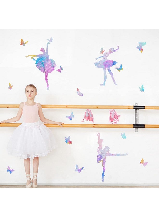 SUPERDANT 8 Styles Ballet Wall Sticker Ballerina Wall Decor Dancing Ballerinas Dancing Girl Decals Sticker Butterfly Vinyl Art Room Decor Girls Bedroom Decals Nursery Living Room Decoration - Image 5