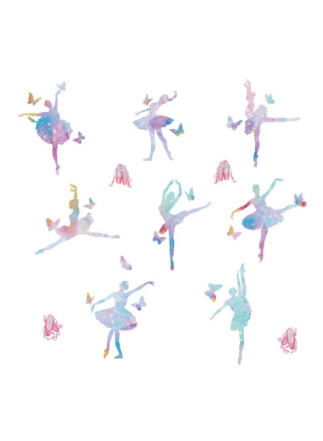 SUPERDANT 8 Styles Ballet Wall Sticker Ballerina Wall Decor Dancing Ballerinas Dancing Girl Decals Sticker Butterfly Vinyl Art Room Decor Girls Bedroom Decals Nursery Living Room Decoration - Image 1