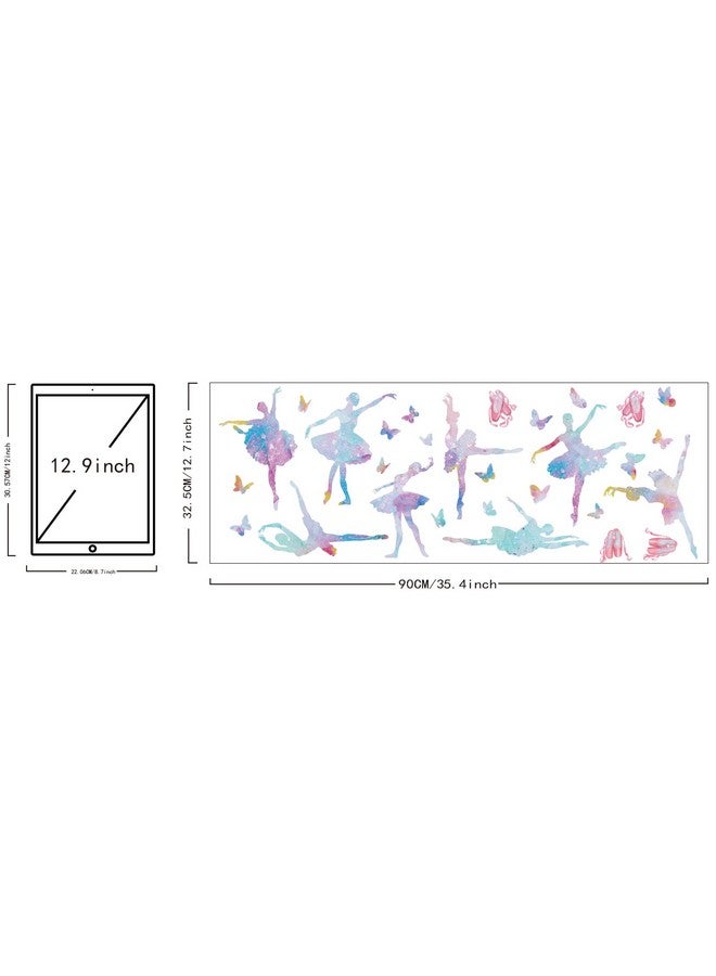 SUPERDANT 8 Styles Ballet Wall Sticker Ballerina Wall Decor Dancing Ballerinas Dancing Girl Decals Sticker Butterfly Vinyl Art Room Decor Girls Bedroom Decals Nursery Living Room Decoration - Image 2