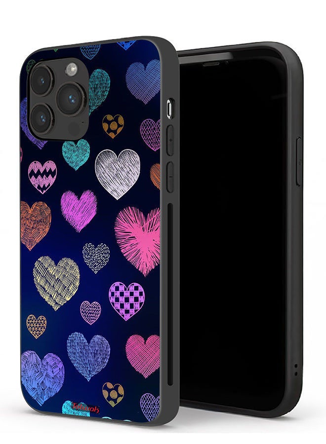 Tolwak Apple iPhone 13 Pro Max Protective Case Dhaga Hearts Pattern - Image 1