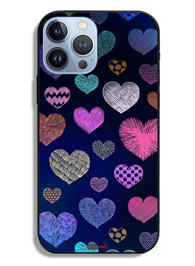 Tolwak Apple iPhone 13 Pro Max Protective Case Dhaga Hearts Pattern - Image 2