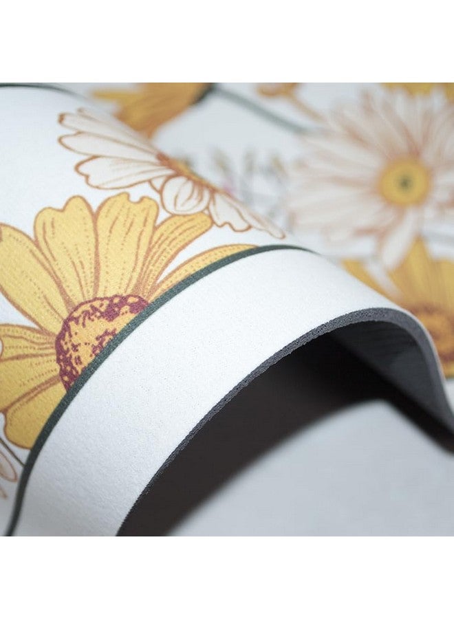 Home-Cloud HomeCloud Dish Drying Mat for Kitchen Counter Hide Stain Super Absorbent, Non-Slip, Heat-Resistant, Great for Dishes,Rack Pad, Kitchen Counter, Coffee Maker, Coffee Item (Yellow_Beauty, 50x40cm) - Image 2