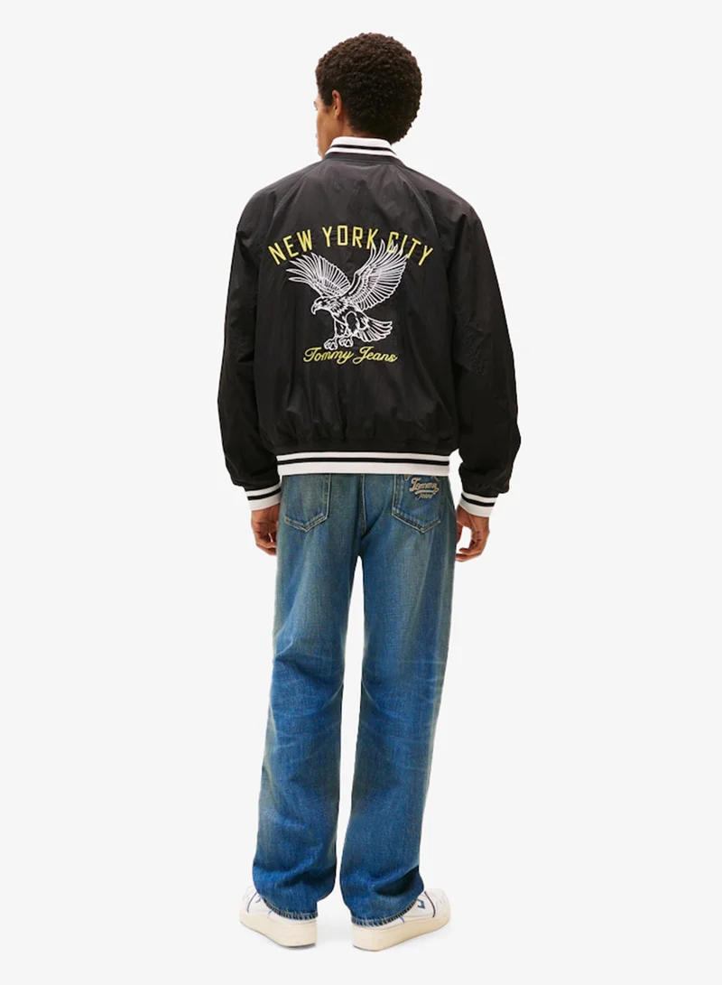 تومي جينز جاكيت منفوخ بسحاب طويل