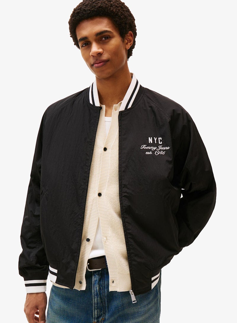 تومي جينز جاكيت منفوخ بسحاب طويل - Image 1