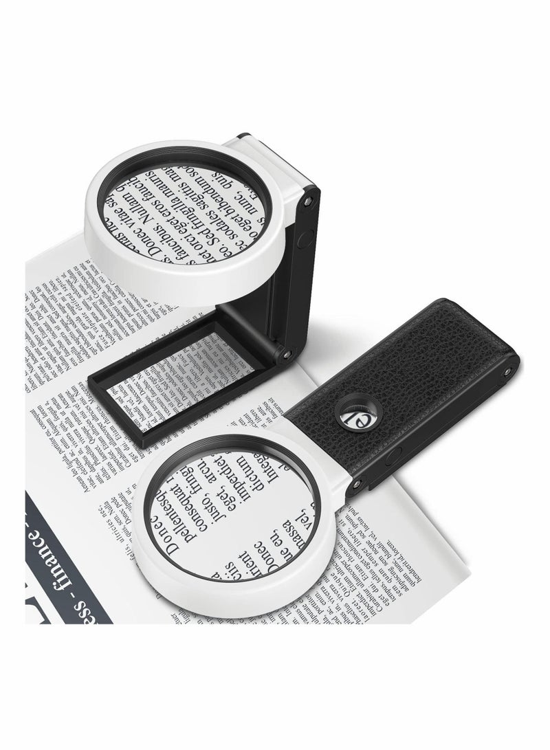 SYOSI Magnifying Glass Magnifier with Light - USB Power Standing 25X 8X Magnifying Tools - Handheld LED Illuminated Magnifier for Macular Degeneration Seniors Read Inspection Coins Jewelry Exploring - Image 1