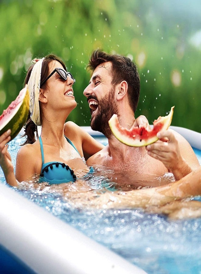 Vunexo 10Feet Swimming Pool, Inflatable Kiddie Pool, Family Lounge Pool for Kiddie, Kids, Adults, Toddlers, Infant for Ages 3+, Outdoor, Garden, Backyard, Summer Water Party with Pump - Image 2