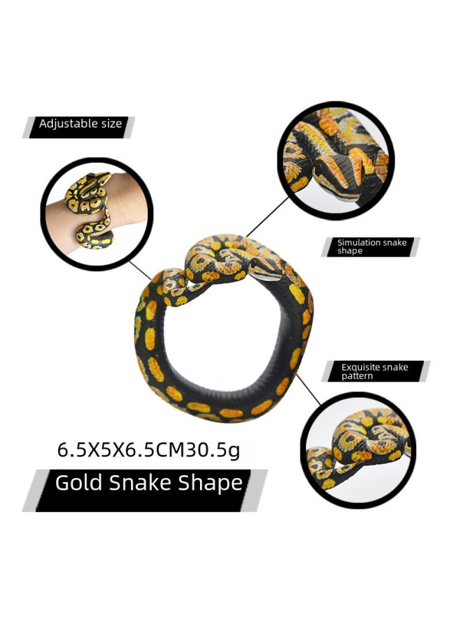 Explosions Halloween Prank Simulation Snake Toy Python Snake Bracelet Simulation Animal Model-Color:Simulated Python Bracelet-green Water Python-5 (for Export Only, Please Don’t Take Pictures If You Mind)  - Image 4