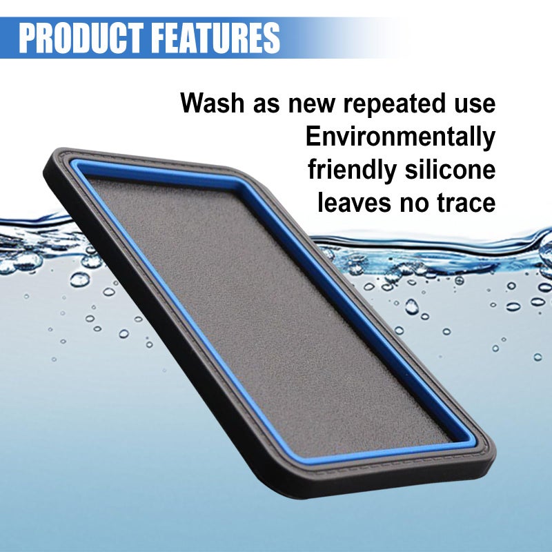 UHANBUT Car Dashboard Anti-Slip Grip Mat, Cell Phone Holder Gel Pad, Multifunctional Dashboard Sticky Pad, Universal Vehicle Interior Accessories for GPS, Keychains, Sunglasses (Blue) - Image 5