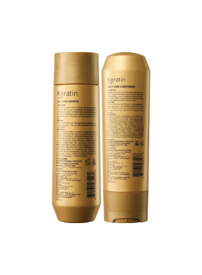 Luxliss Keratin Daily Care Conditioner  Shampoo  Gold editionPack of 2  250ml 200 ml - Image 4