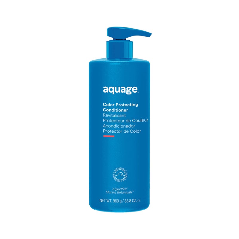 Aquage Color Protecting Conditioner, Deep-Penetrating Moisturizer Seals in Haircolor, Infused with Nutrient-Rich Sea Botanicals, Restores Hair and Adds Shine, 33.8 oz. - Image 1