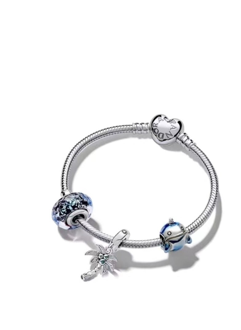 PANDORA - Pandora dark blue silver sea bracelet - Image 1
