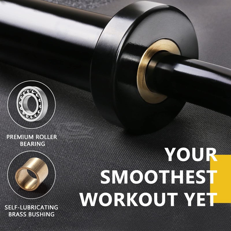 LIONSCOOL 28mm Grip EZ Curl Bar (Black) - Image 3