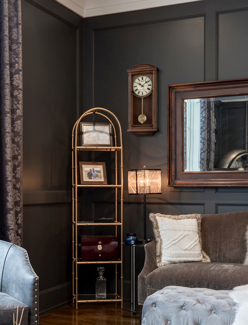 SEIKO Arched Wall Clock with Pendulum and Dual Chimes, brown, 21 x 10 x 4 Inch - Image 2