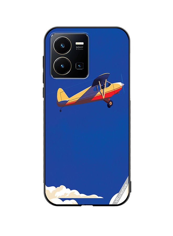 VR CREATIVE Protective Case Cover For Vivo Y35 Airplane Design Multicolour