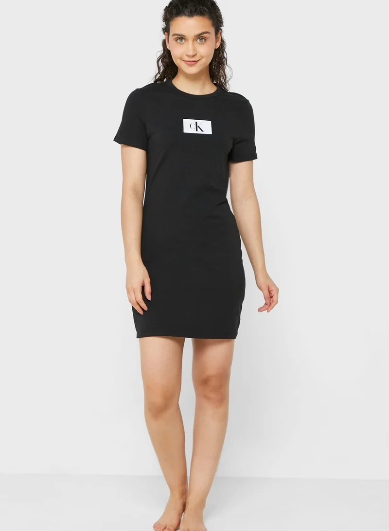 CALVIN KLEIN Logo Knitted Night Dress