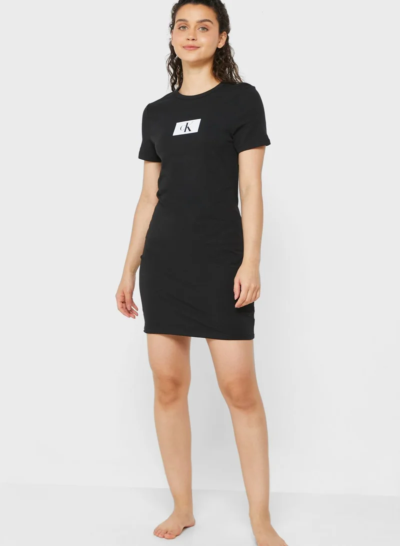 CALVIN KLEIN Logo Knitted Night Dress
